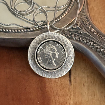 1996 Australian 10 Cent Coin Necklace