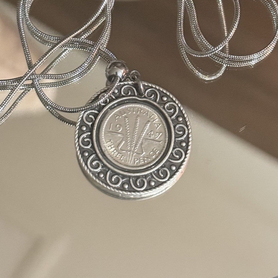 1947 Australian Threepence Necklace
