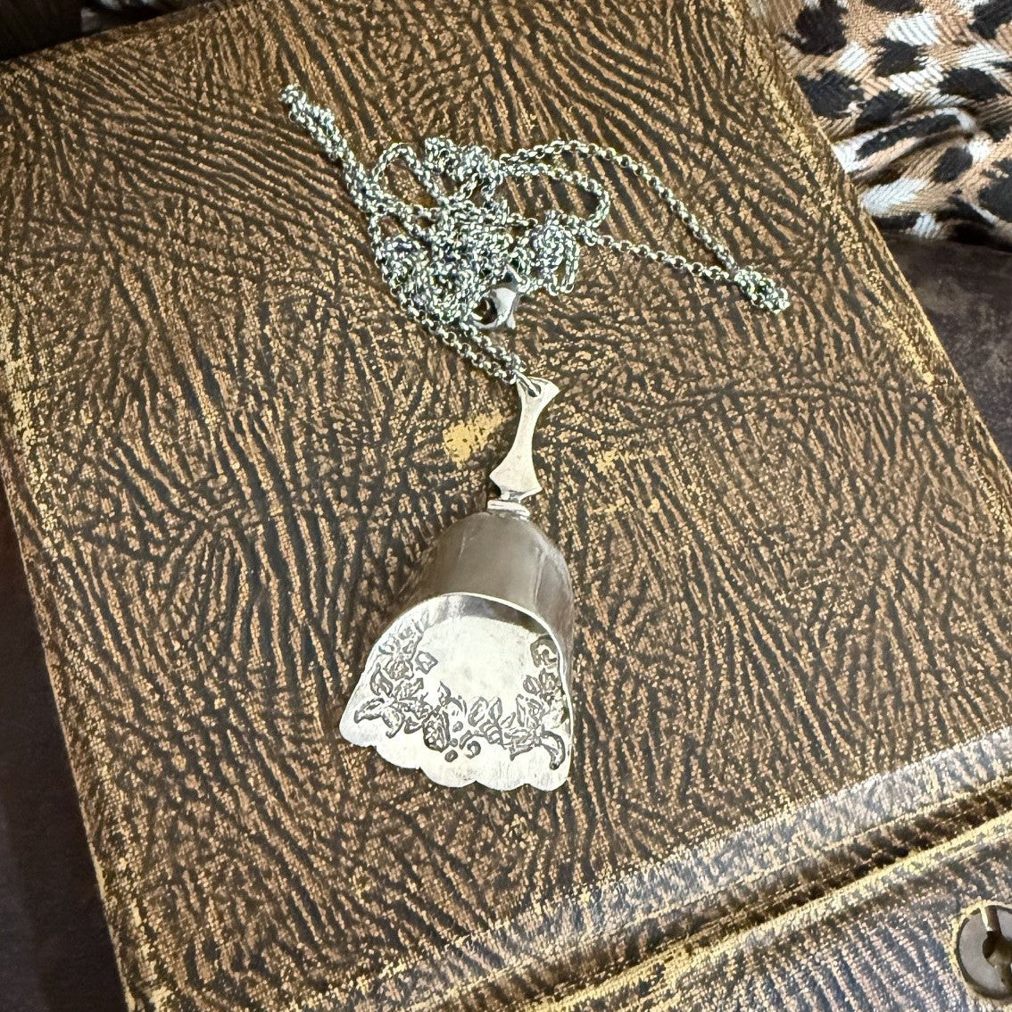 Vintage Sugar Caddy Shovel Necklace