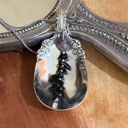Vintage Spoon Bowl Bead Necklace