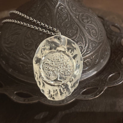 Sterling Silver Tree of Life Spoon Necklace