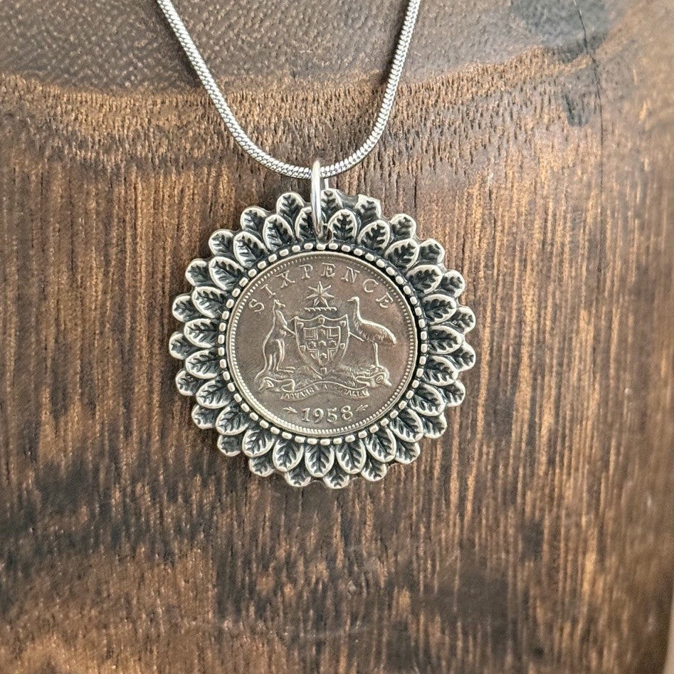 1958 Australian Sixpence Necklace