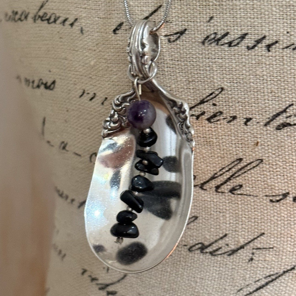 Vintage Spoon Bowl Bead Necklace