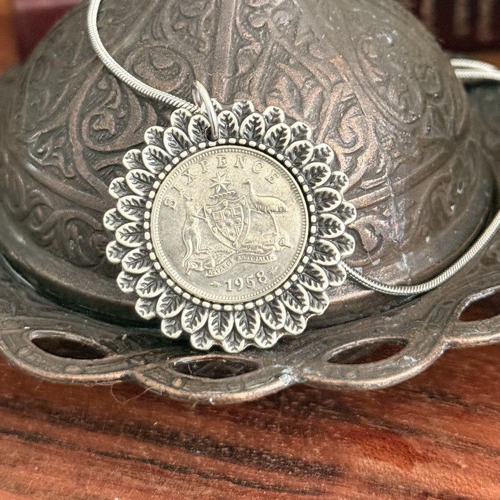 1958 Australian Sixpence Necklace