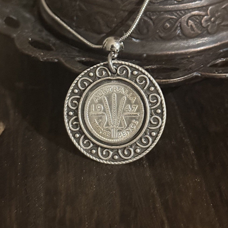 1947 Australian Threepence Necklace