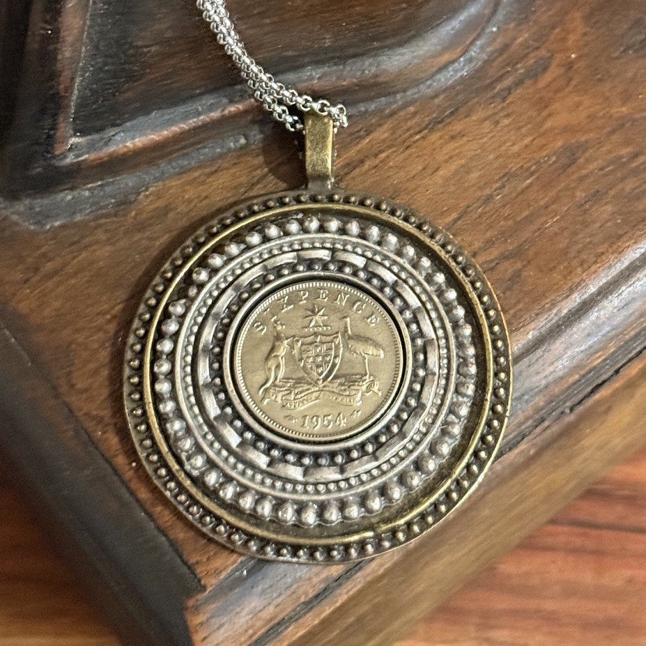 1954 Australian Sixpence Necklace