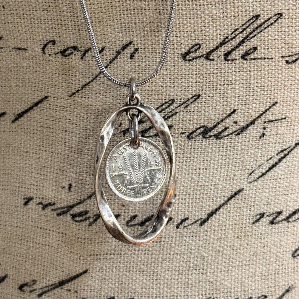 1948 Australian Threepence Necklace