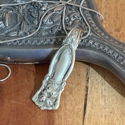 WM. A. Rogers Early 1900s Floral Spoon Handle Necklace