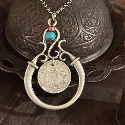 1951 Australian Sixpence Necklace