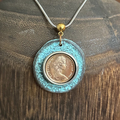 1967 Australian One Cent Coin Necklace