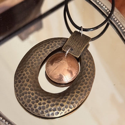 1966 Australian One Cent Statement Necklace