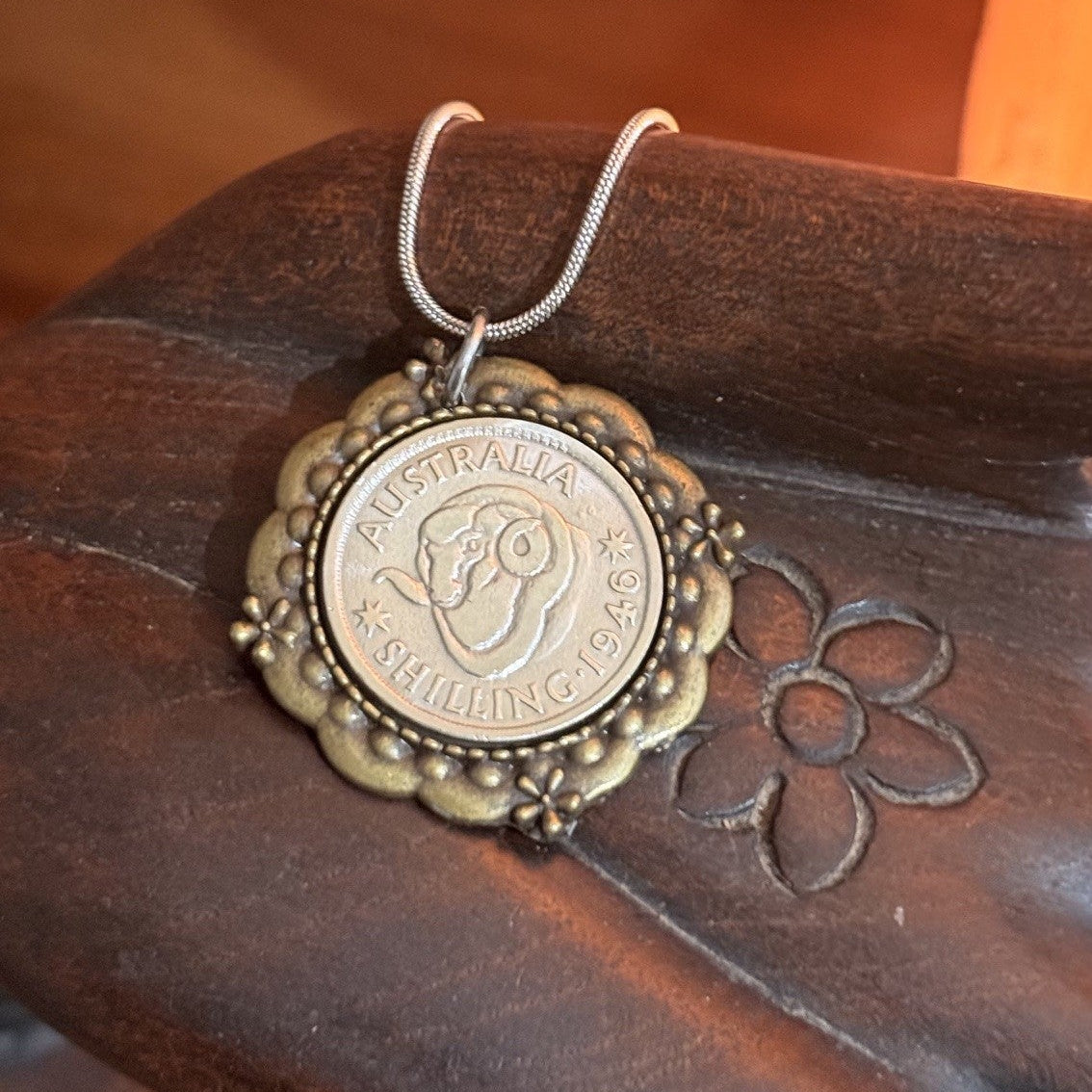1946 Australian Shilling Necklace