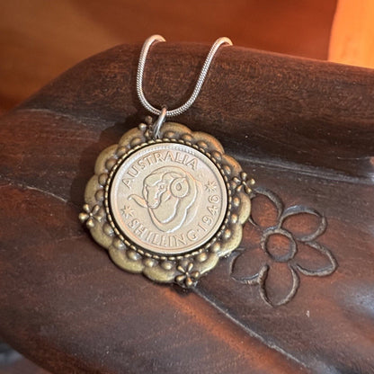 1946 Australian Shilling Necklace