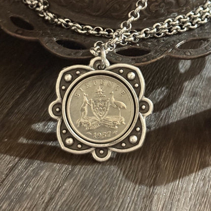 1957 Australian Sixpence Necklace