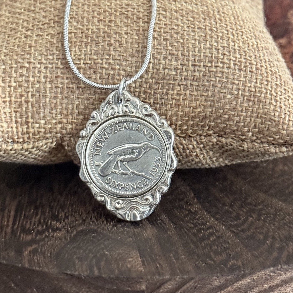1933 New Zealand Sixpence Necklace