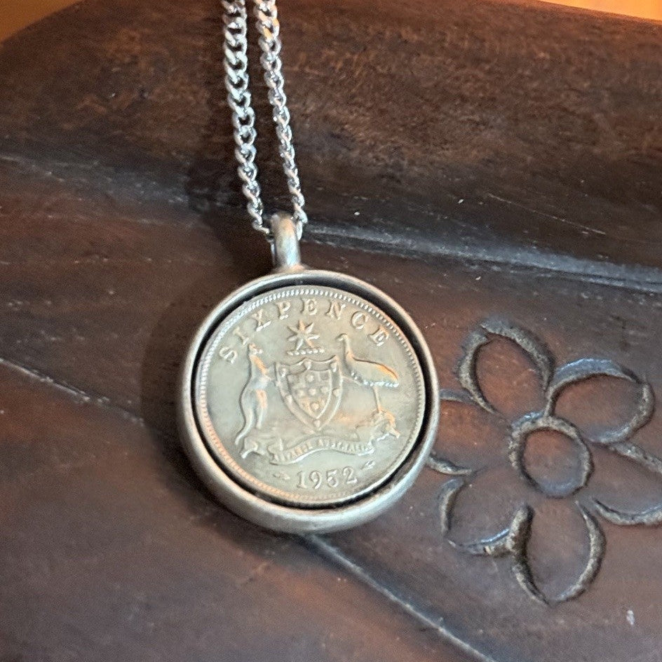 1952 Australian Sixpence Necklace