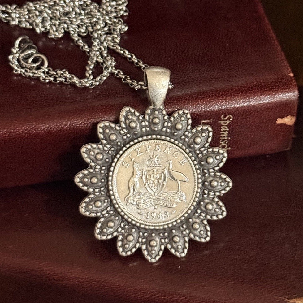 1943 Australian Sixpence Necklace