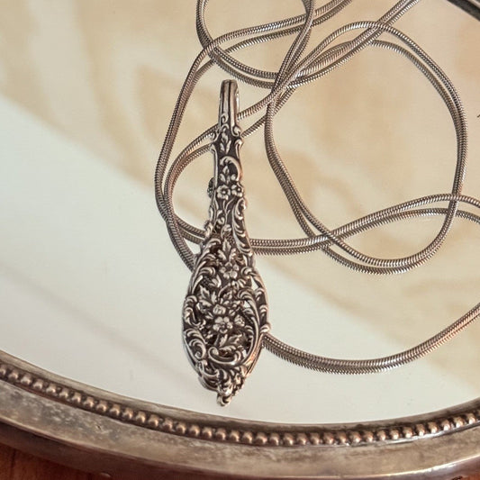Vintage Filigree Spoon Handle Necklace