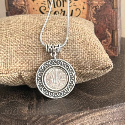 1955 Australian Threepence Necklace