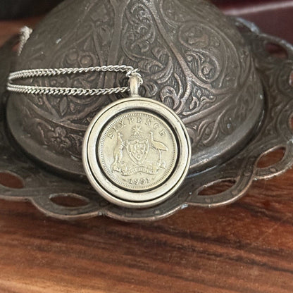 1951 Australian Sixpence Necklace