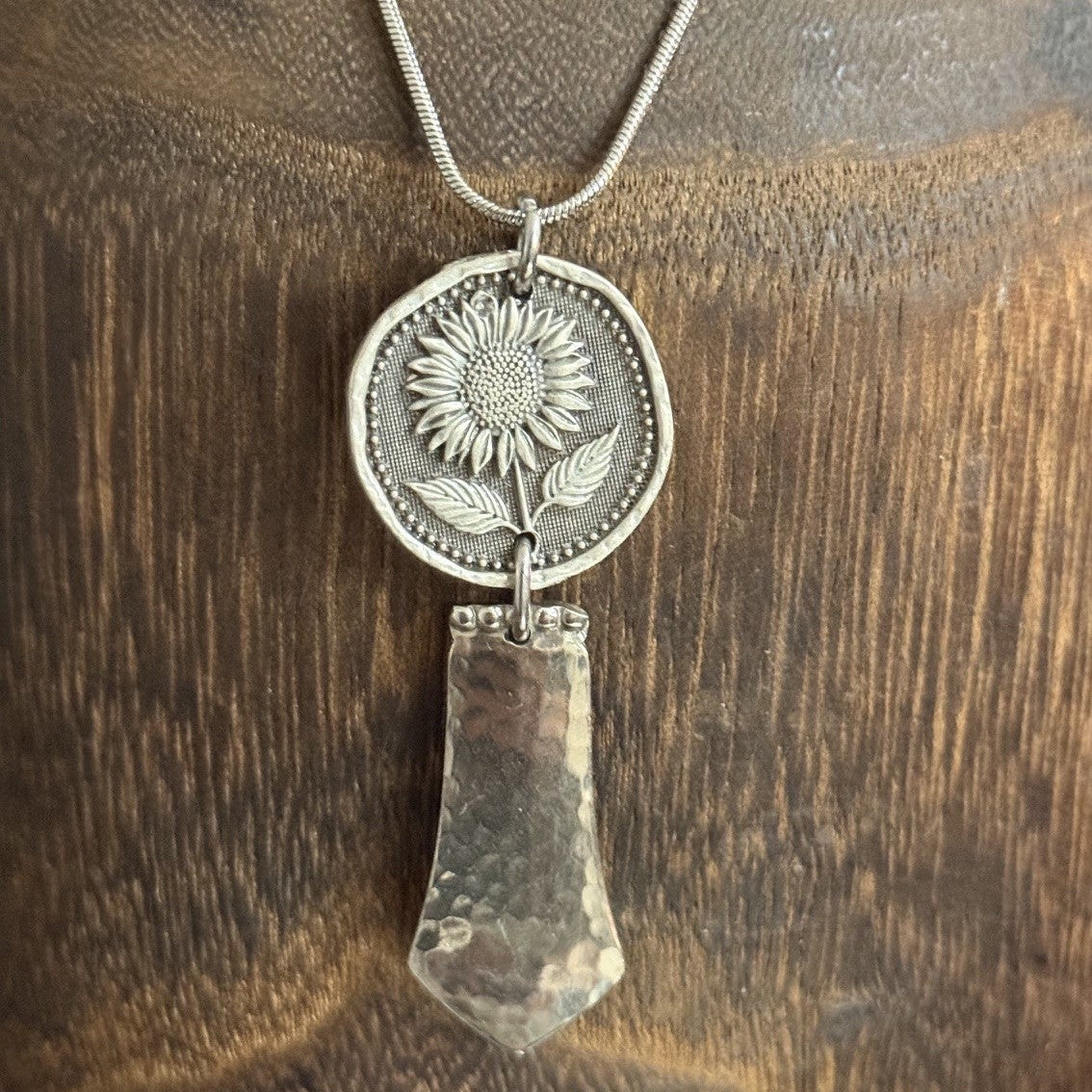 Vintage Spoon & Sunflower Necklace | One of a Kind