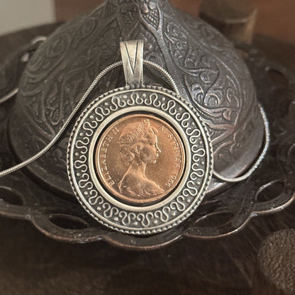 1966 Australian Two Cent Coin Necklace