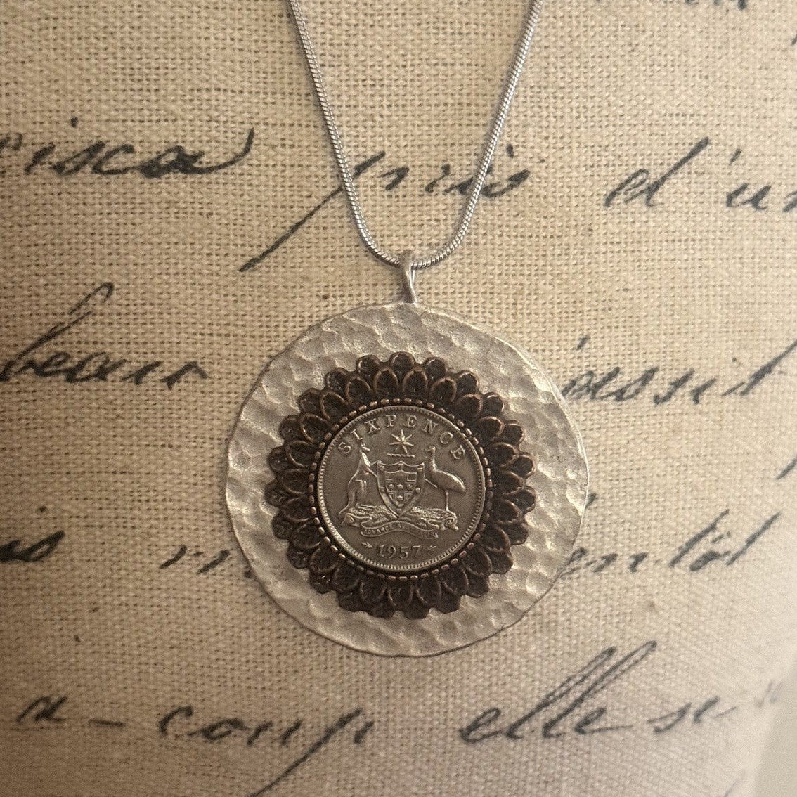 1957 Australian Sixpence Necklace