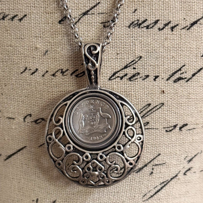1948 Australian Sixpence Necklace