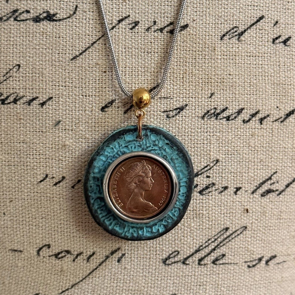 1967 Australian One Cent Coin Necklace