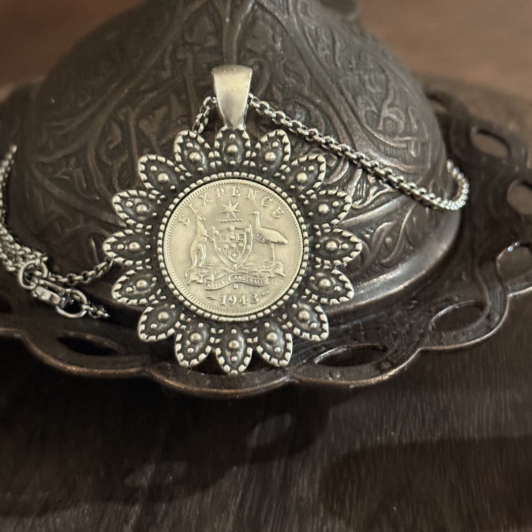 1943 Australian Sixpence Necklace