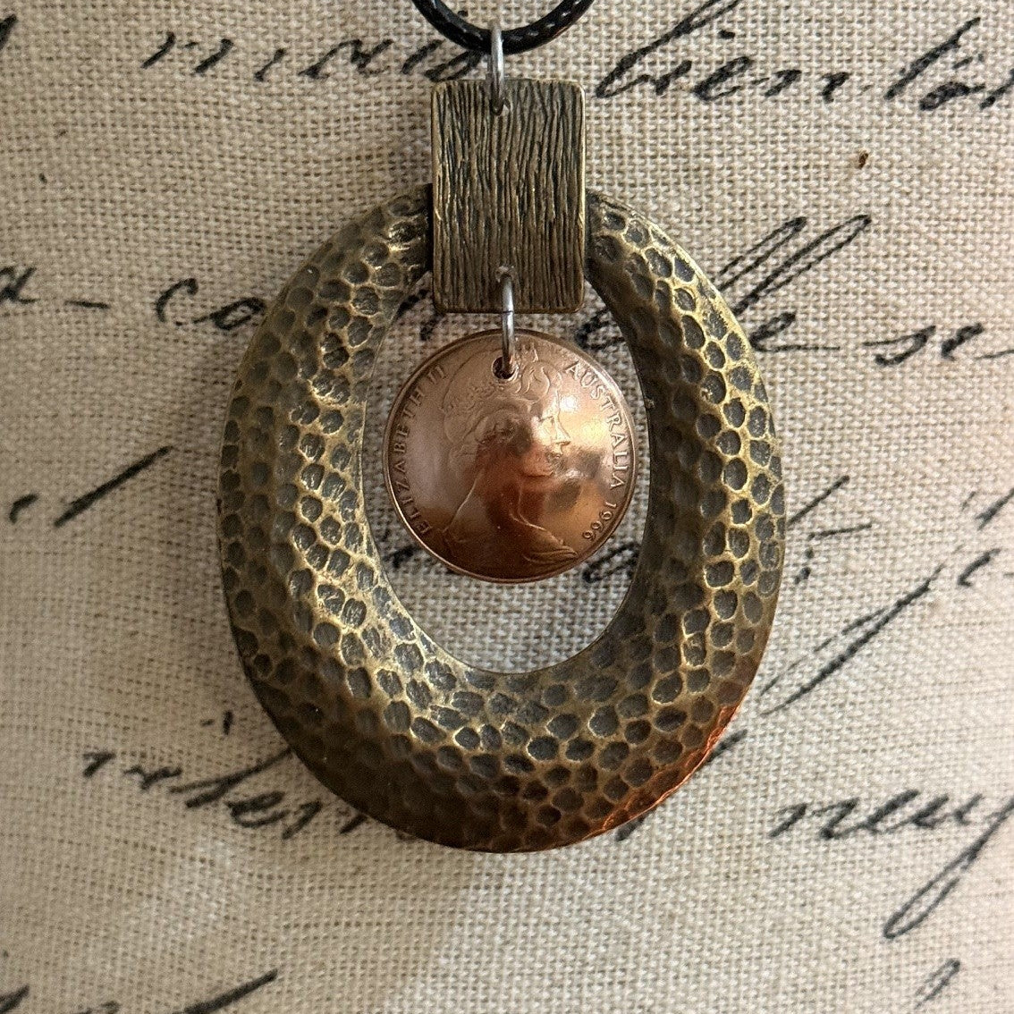 1966 Australian One Cent Statement Necklace