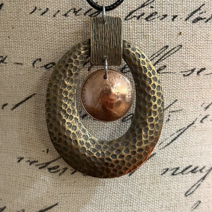 1966 Australian One Cent Statement Necklace