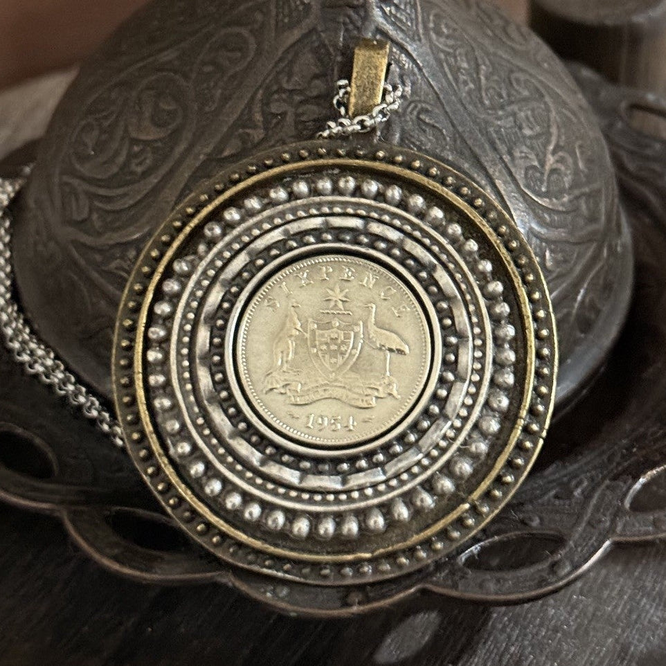 1954 Australian Sixpence Necklace
