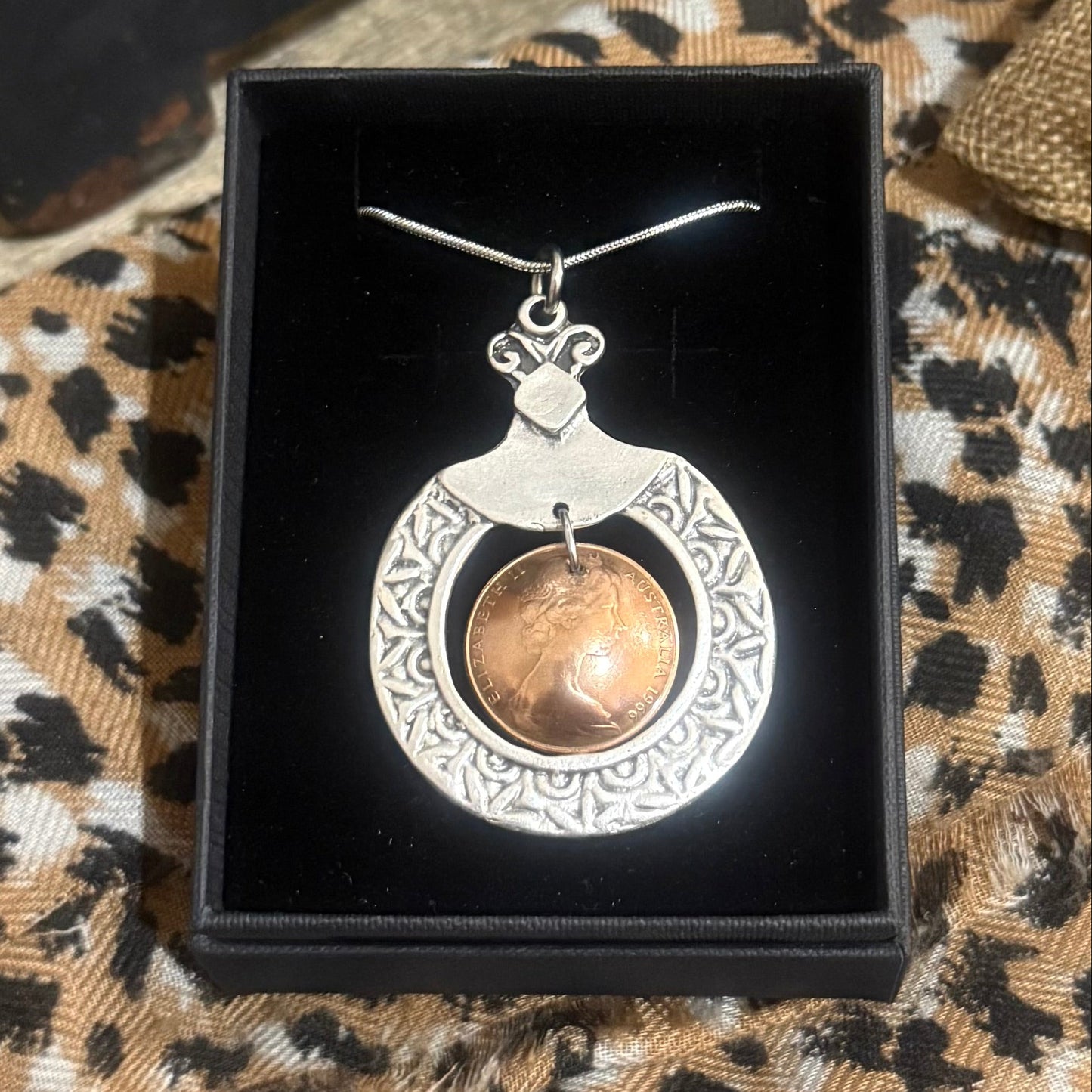 1966 Two Cent Coin Necklace – Silver & Copper Story