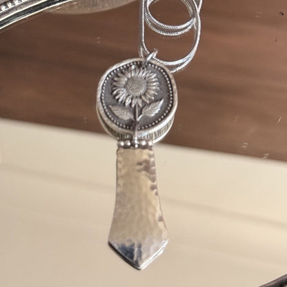 Vintage Spoon & Sunflower Necklace | One of a Kind