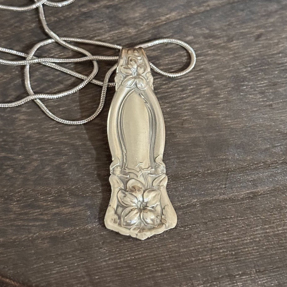 WM. A. Rogers Early 1900s Floral Spoon Handle Necklace