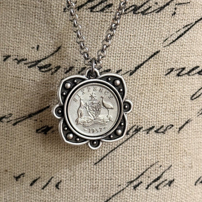1957 Australian Sixpence Necklace