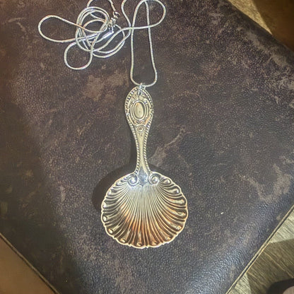 Vintage Sugar Shell Spoon Necklace