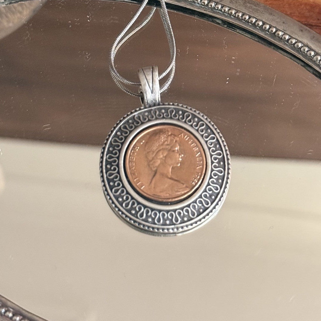 1966 Australian Two Cent Coin Necklace