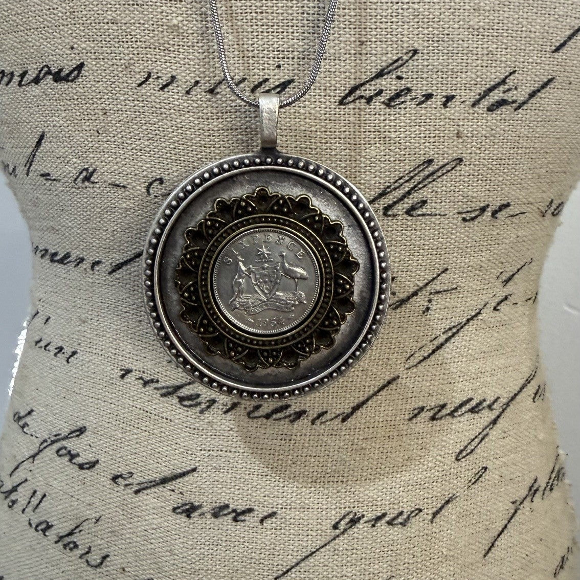 1954 Australian Sixpence Necklace