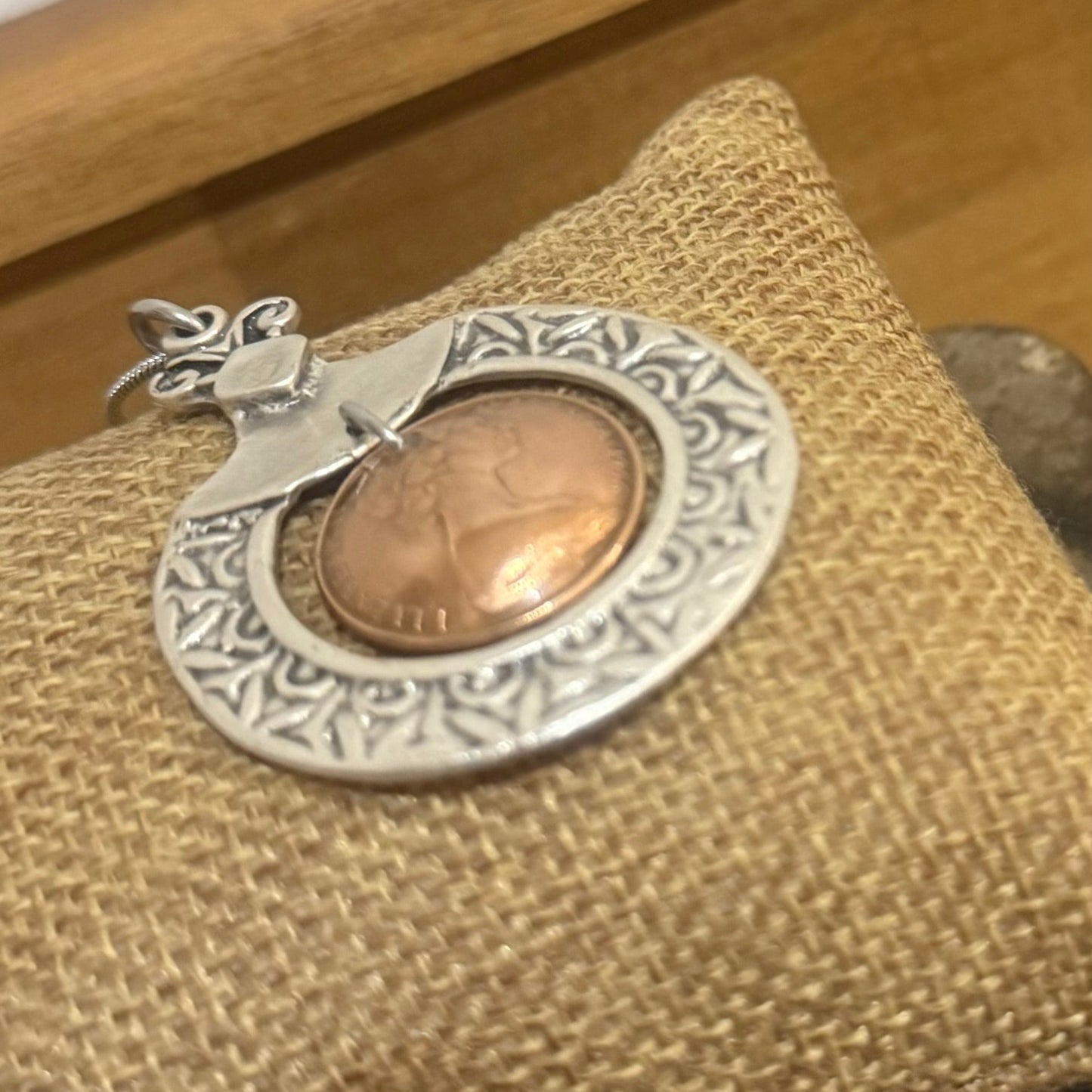 1966 Two Cent Coin Necklace – Silver & Copper Story