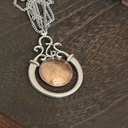 1966 Australian Two Cent Coin Necklace