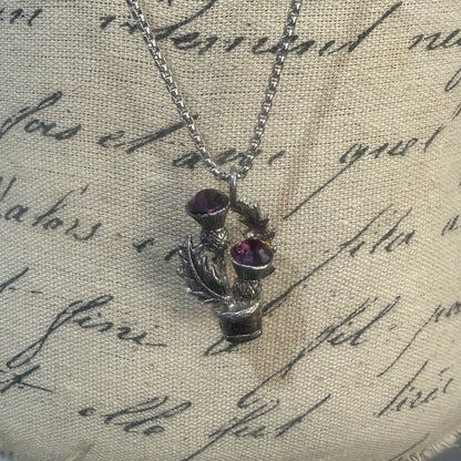 Vintage Scottish Celtic Kilt Pin Necklace