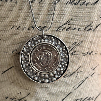 1959 Australian Shilling Necklace Merino Ram Wearable History