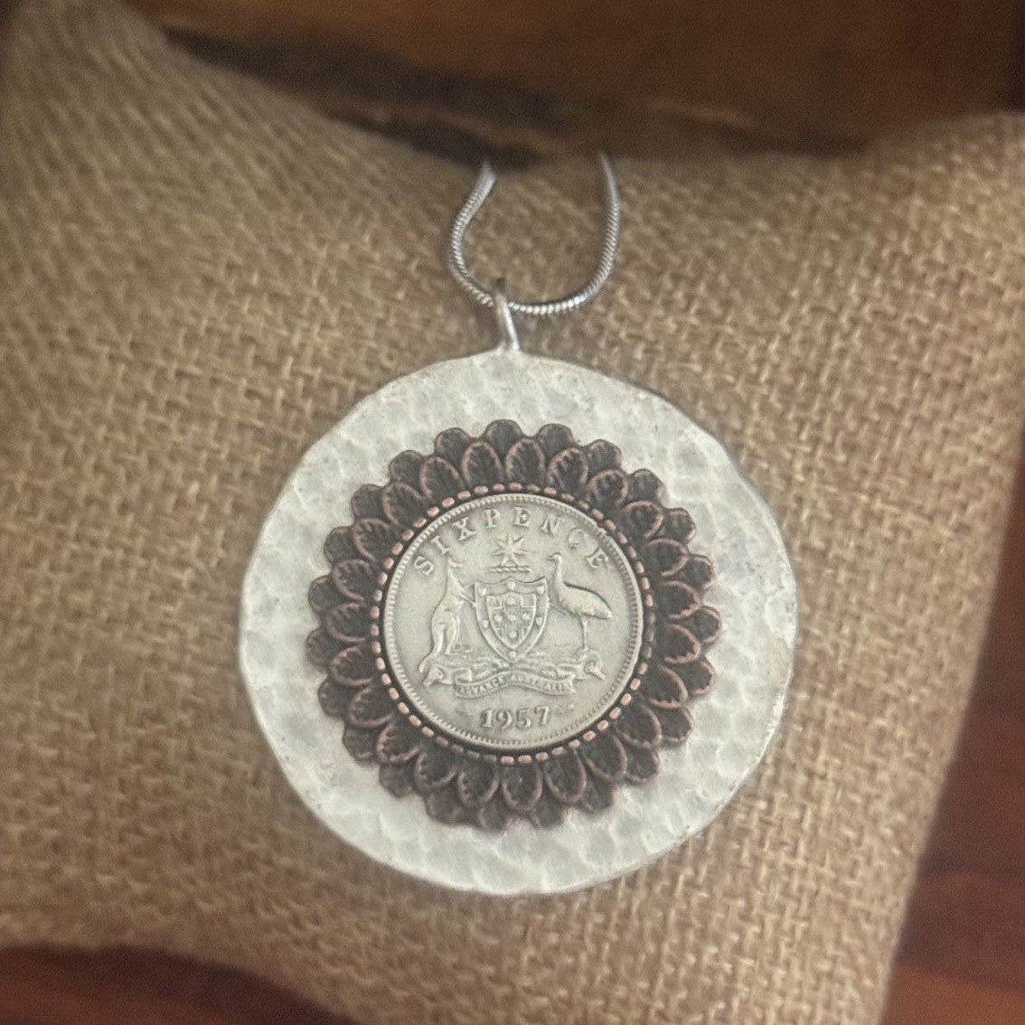 1957 Australian Sixpence Necklace