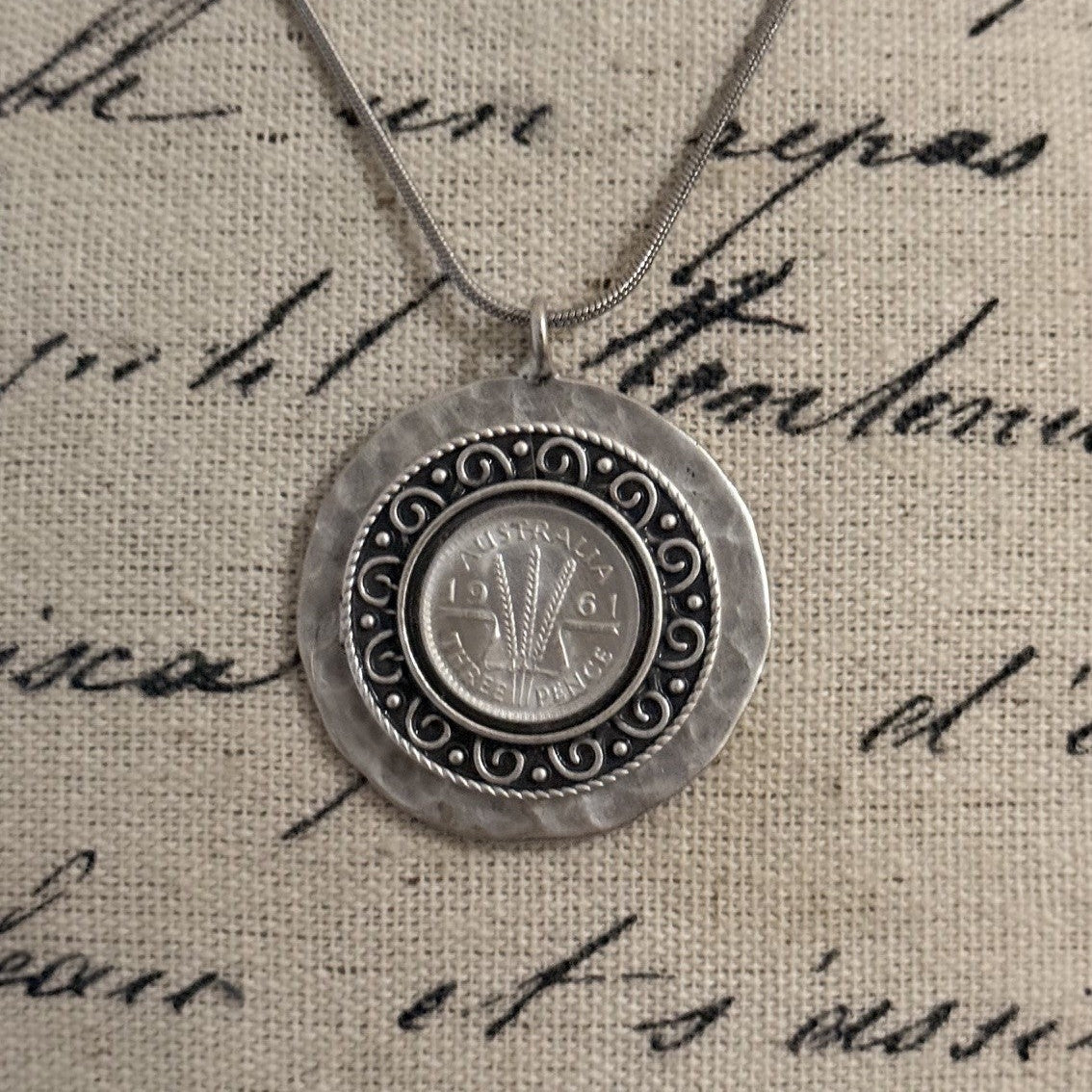 1961 Australian Threepence Layered Necklace