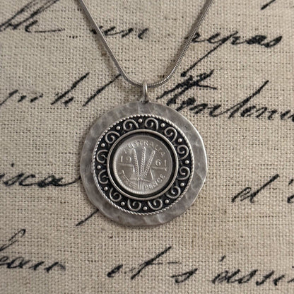 1961 Australian Threepence Layered Necklace