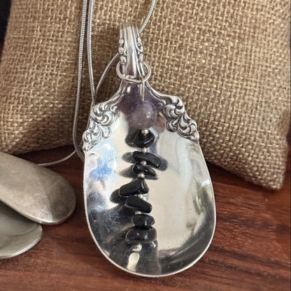 Vintage Spoon Bowl Bead Necklace