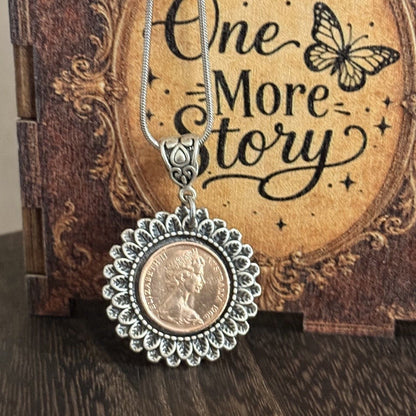 1966 Australian One Cent Coin Necklace