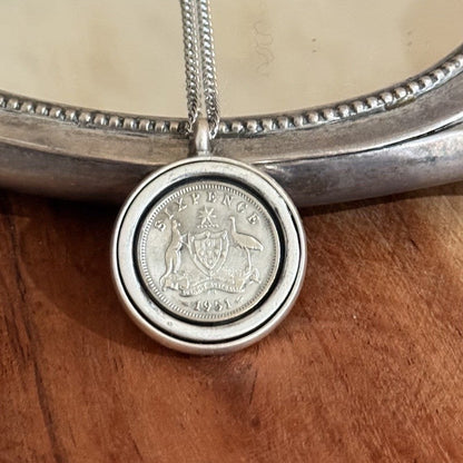 1951 Australian Sixpence Necklace